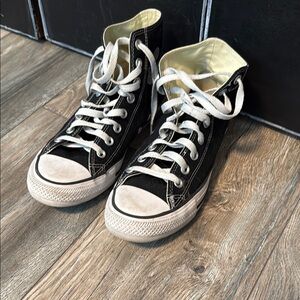 Converse All Stars Black High-Top Sneakers with White Laces